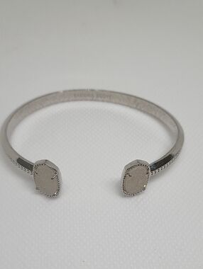Kendra Scott Silver Open Druzy Cuff Bracelet
